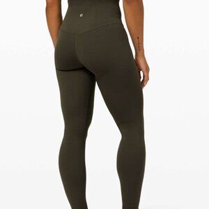 Lululemon Align Super High Rise Legging Olive Green 26" Size 4  - Worn 3x